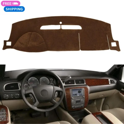 Brown Dash Mat Protector Sunshield Pad Carpet Fits 07-14 Suburban Yukon Chevy GM - Image 1 of 4
