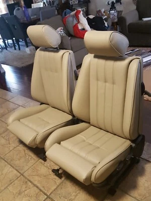 BMW 325i 325is 325e 318i E30 SPORT SEAT UPHOLSTERY KIT OEM VINYL NATURAL NEW - Image 1 of 4