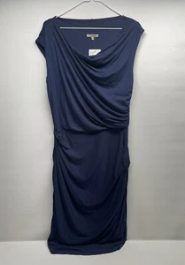 anthropologie bordeaux dress Size M NWT Navy Blue Very Stretchy Fabric - Picture 1 of 7