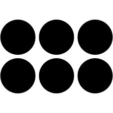 6 Circle Pack 4" Vinyl Decal Car Window Sticker Shapes Art Circles Dots Dot