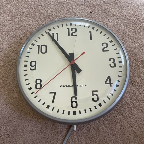Old School Clock, rare numbers semi-block works CINCINNATI Cover