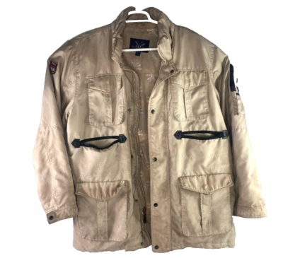 Triple Fat Goose Down Jacket Coat Mens 2XL XXL Tan Patches No Hood Need Cleaning - Image 1 of 4