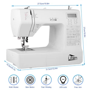 Electronic Sewing Machine Computerized Embroidery Sewing Machine White - Picture 1 of 10