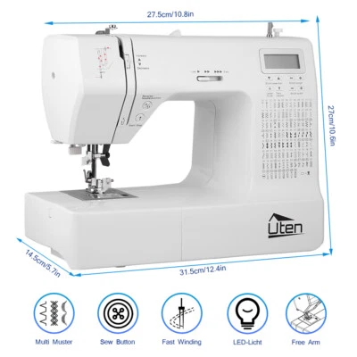 Electronic Sewing Machine Computerized Embroidery Sewing Machine White - Image 1 of 4