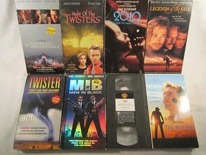 Lot of 8 VHS  Movies 1990's ROOKIE Twister AI Legends 2010 MIB Fury etc [12A1] - Picture 1 of 1