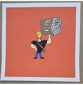 Raid71 Johnny Bravo 10x10 Art Print Limited Edition 48/50 BNG Mystery Tubes - Picture 1 of 2