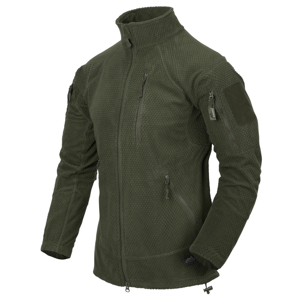 Helikon-Tex Tacticl Alpha Grille Army Outdoor Veste Polaire Olive Vert XL / - Photo 1/4