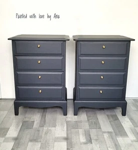 Stag Minstrel Bedside Tables PAINTED TO ORDER - Picture 1 of 11