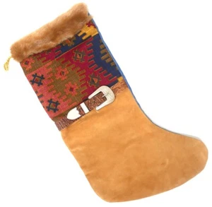 Bota Vaquera Vaquera Western Medias de Navidad Gamuza Cuero Piel Hebilla - Imagen 1 de 8