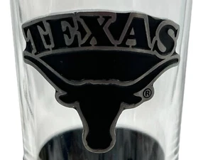 Texas Longhorns 22oz. Great American Products Pint Glass Metal Logo Silicon Grip - Picture 1 of 10