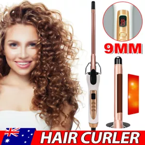 9mm 220V LCD Curling Iron Ceramic Curling Wand Thin Hair Curler Styling Beauty - Picture 1 of 12