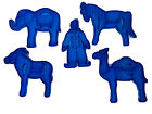 Circus Cookie Imprint Cutters Set of 5 DOMAR Vintage Blue Transparent 