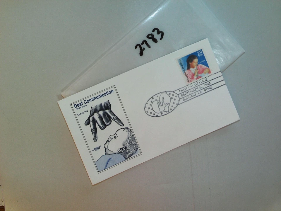 U. S.Stamp FDC- 2783  - Deaf Communication - ArtMaster cachet - comb. shipping! - Image 1 of 1