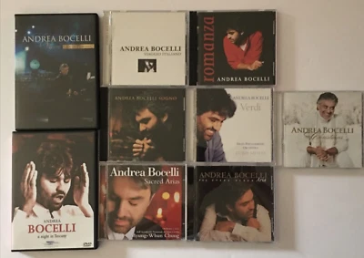 Andrea Bocelli 7 CDs 2 DVDs Romanza, Aria, Sogno, Verdi, Sacred Arias MORE Foto 1 de 3