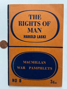 1940 Macmillan War Pamphlets No. 8 The Rights of Man Harold Laski - Picture 1 of 5