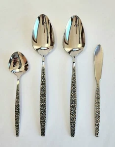 4 Stk. Gemischtes Servierset 1847 Rogers Bros Besteck Dubonnet Muster Löffel Messer - Bild 1 von 4