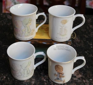 4ct Lot Vintage Precious Moments Porcelain Coffee Mugs Cups - Picture 1 of 3