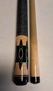 Joss MJ-208 Pool Cue 2-piece 58½" Inch Length 21oz Green And Black Color Design - Picture 1 of 8
