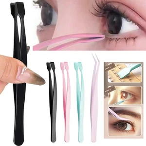 Lower Eyelashes Applicator Lash Pick Up Clip 2Pcs Eyelash Tweezer Lash Grafting - Picture 1 of 17