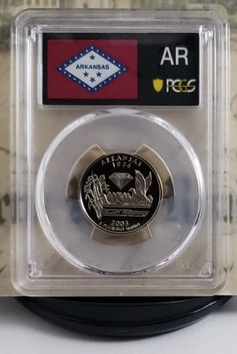 2003-S State Label - Proof Quarter - Arkansas - PCGS PR70DCAM - Top Grade! 9054 - Image 1 of 4