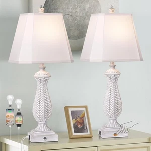 3-Way Dimmable Table Lamps for Bedrooms Set of 2, 30" H Touch Lamps for Livin... - Picture 1 of 8