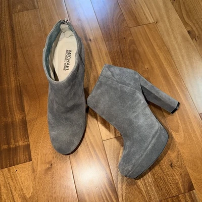 Botines Michael Kors Gris Gamuza Block Heal. Mujer 8,5m Foto 1 de 4