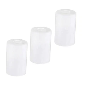 3 Pack White Frosted Glass Shade Covers, Cylinder Glass Lamp Shade - Picture 1 of 7