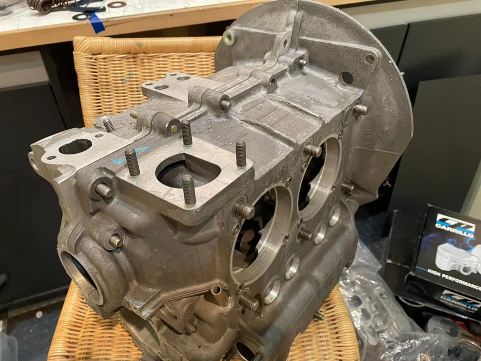 Nuevo estuche de motor desnudo de magnesio AS41, mecanizado para manivela Stroker con brida Foto 1 de 4