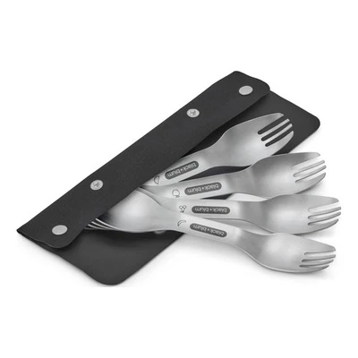Juego de 4 Spork Black+Blum - Juego de Spork de acero inoxidable con Carr... Foto 1 de 4