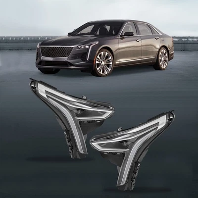 For 2019-2021 Cadillac CT6 LED Headlights Headlamps (13-Pins) Left+Right Side Foto 1 de 4