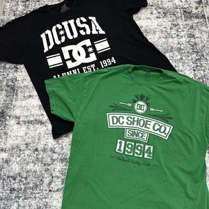 Lote de camisetas DC Shoes para hombre talla 2XL negras DYRDEK, verdes desde 1994 manga corta - Imagen 1 de 10