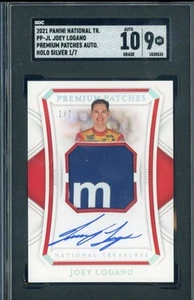2021 National Treasures Holo Silver Joey Logano Patch 1/7 SGC 9 w/ 10 AUTO - Picture 1 of 2