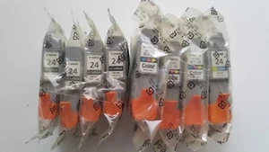 BCI-24 - 4 x Black and 4 x Colour Canon Genuine Ink Cartridges - Total Of 8! - Picture 1 of 5