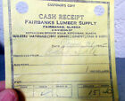 Vintage 1945 Fairbanks Alaska Fairbanks Lumber Company receipt, unusual item