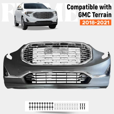 For 2018-2021 GMC Terrain Front New Bumper Cover Assembly Kit W/ Fog Lights - Image 1 of 4