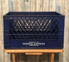 SALE!!! Vintage Federal Express Crate Sorter Blue Hard Plastic 19x13x12 FedEx 