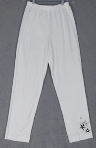Vintage City Girl Pants Medium Sport Girl Slip on White Embroidered Stars - Picture 1 of 11