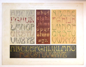 NEUE SCHRIFTEN und FIRMENSCHILDER im MODERN STIL 1, lithogr. Art nouveau Pl n°57 - Picture 1 of 1