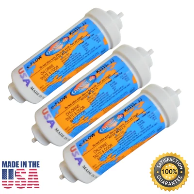 Omnipure K2333-JJ Carbon filter for Chlorine and Taste 6"x 2" for 1/4" QC 3-PACK - Image 1 of 3