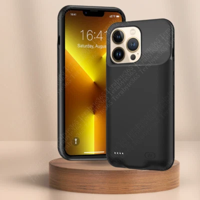 For iPhone 16 15 14 13 12 11 Pro Battery Charger Case Power Bank Charging Cover - Image 1 of 4