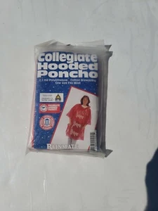 Rainmate Collegiate Hooded Poncho Nebraska Huskers Cornhuskers - Picture 1 of 2