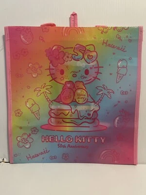 NWT Hello Kitty 50th Anniversary Foldable Bag Tote Hawaii Limited Edition Foto 1 de 4