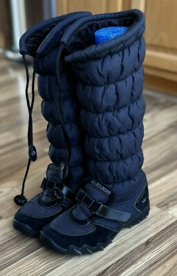 ALLROUNDER Azul Marino Alto Acolchado Superior Impermeable Forro de Piel Sintética Damas Talla 9 Foto 1 de 4