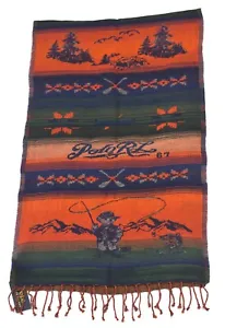 Polo Ralph Lauren Bear Fly Fishing Expedition Sportsman Southwest Wool Scarf NWT - Picture 1 of 4