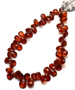 Natural Rare Gem Orange Kyanite 7x5 to 10x7MM Faceted Pear Shape Briolettes 8.5" - Picture 1 of 4