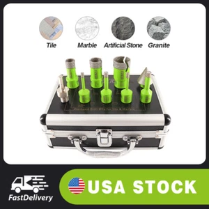 Diamond Drilling Core Bit Set for Marble Ceramic Hole Saw Tile 9pcs/pk Hand Tool - Picture 1 of 11