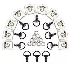 19mm Fairing Race Dzus Panex Black 10x 1/4 Turn Quick Release Clip Fastener - Picture 1 of 7