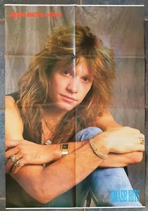 BON JOVI PATRICK SWAYZE Smash Hits Magazine 1989 Giant fold out poster Vintage - Picture 1 of 15