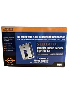 LINKSYS PAP2 VONAGE Internet Phone Service Start-Up Kit Voice Over VoIP Adapter - Picture 1 of 5