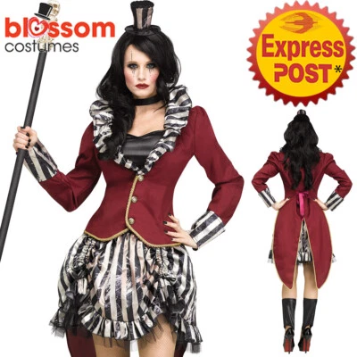 CA583 Freak Show Ringmistress Ring Master Circus Lion Tamer Steampunk Costume - image 1 of 3